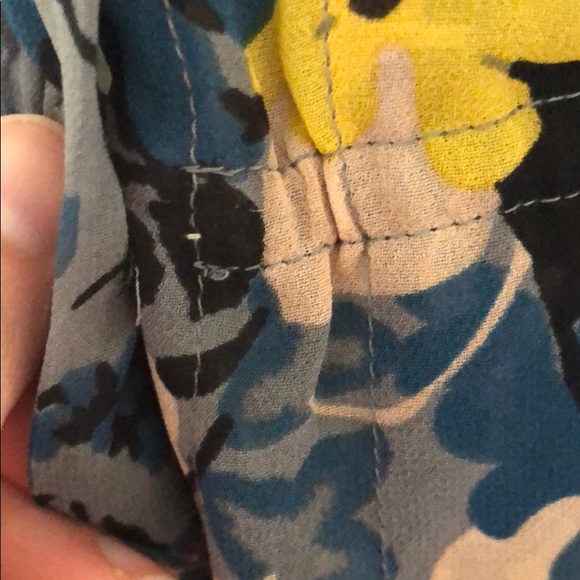 The Loft sheer cap sleeve floral peplum blouse - Picture 5 of 6